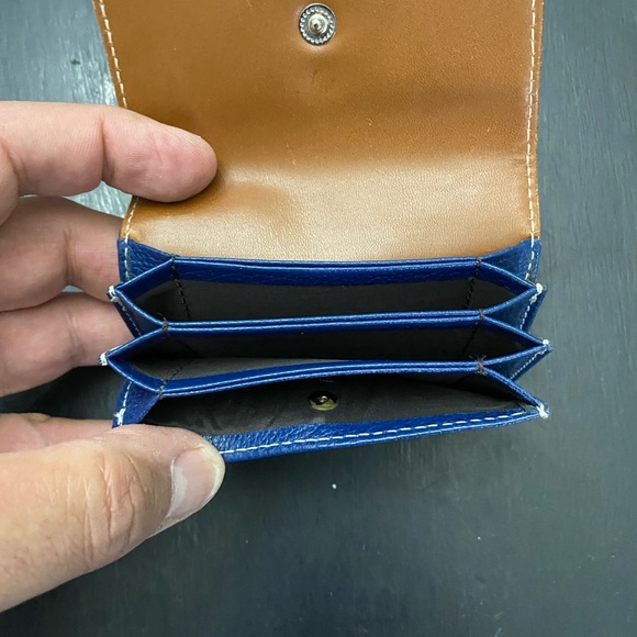 Coach Blue Leather Credit Card Holder. EUC - Picture 3 of 8